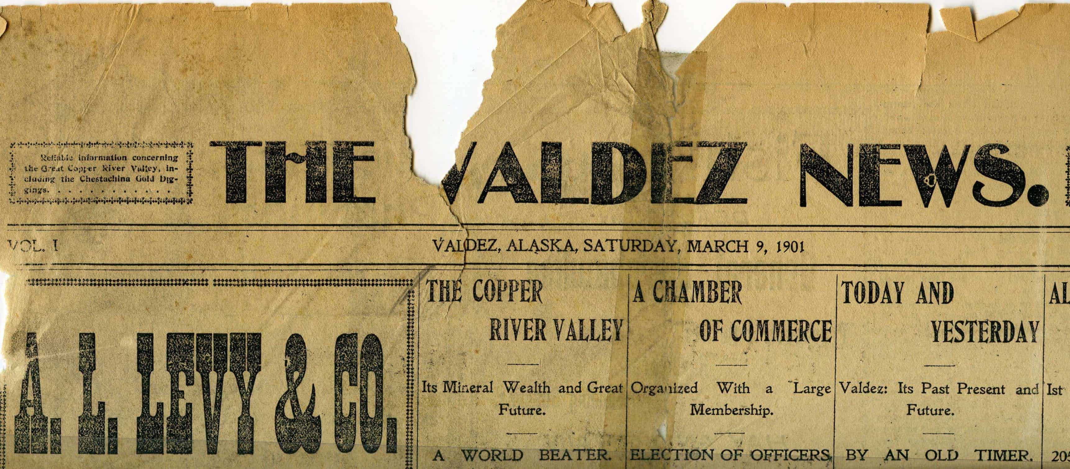 Newspaper Editorials - Valdez Museum & Historical Archive