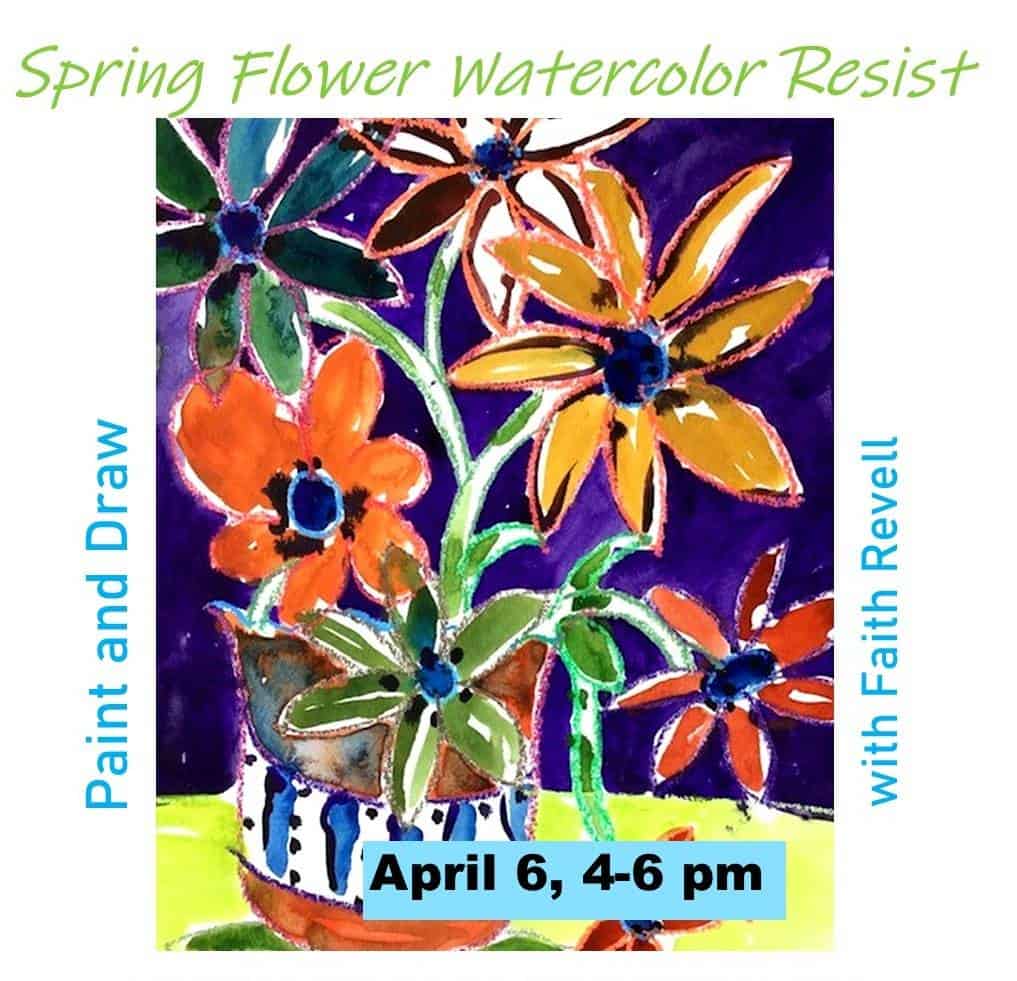 Spring Flower Watercolor Resist