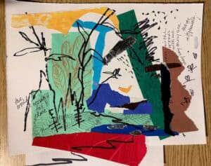writing and collage sample